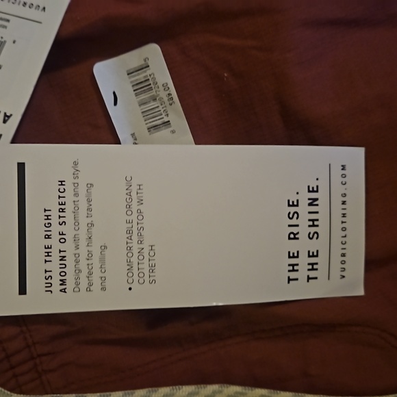 NWT Men's "Vuori Ripstop Climber Pant" in "Red Clay" Color. & in Various Sizes. - Picture 3 of 5